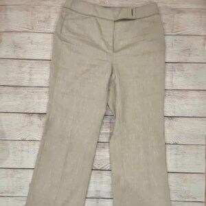 Linen-Blend Stretch Pants